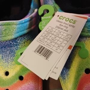 CROCS Vibrant Lined Spray Dye Clogs